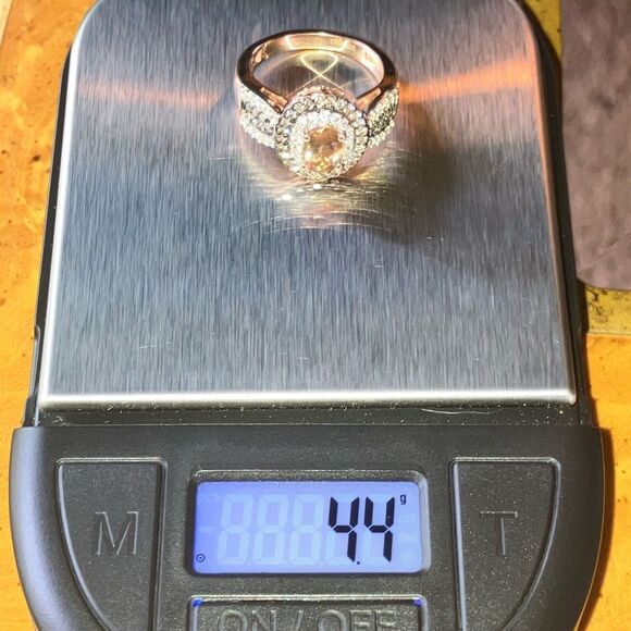 Natural Andalusite Sterling Silver Double Halo Ring Size 6 - Picture 8 of 9